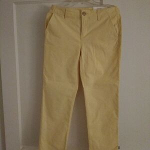 Ann Taylor Loft yellow twill pants size 4 slim